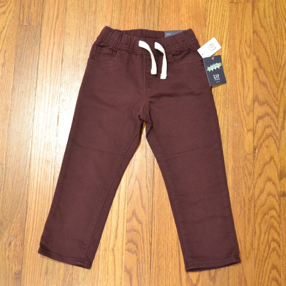 NEW Gap Maroon Jeans Toddler size 3